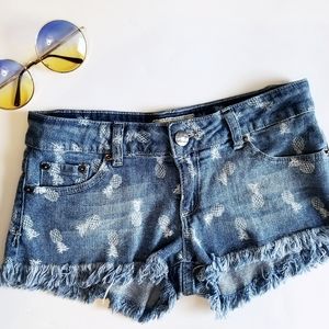 Pineapple Denim Shorts | Vintage Havana | 25